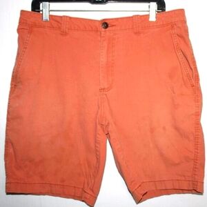 Magellan Outdoors Men's Stretch Cargo Shorts 35W Rust Brown Cotton Blend Casual